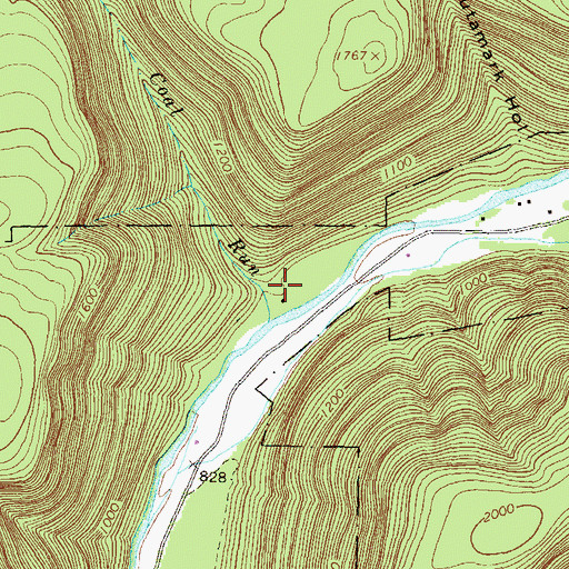 Topographic Map of Coal Run, PA