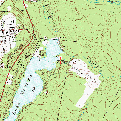 Topographic Map of Conklin Run, PA