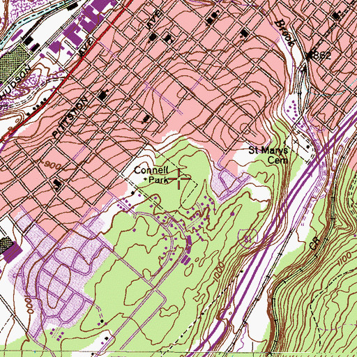 Topographic Map of Connell Park, PA
