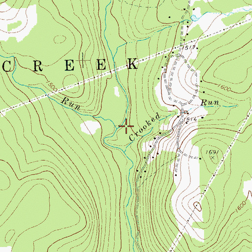 Topographic Map of Davidson Run, PA