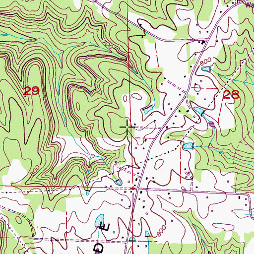 Topographic Map of Hawk Pride Mountain, AL