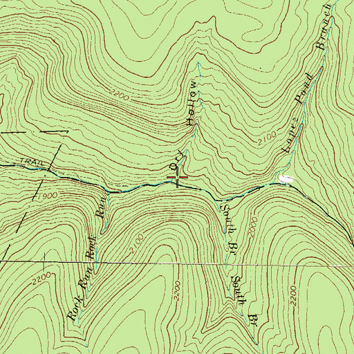 Topographic Map of Dry Hollow, PA