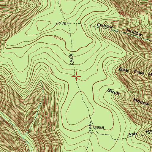 Topographic Map of Dug Road Trail, PA