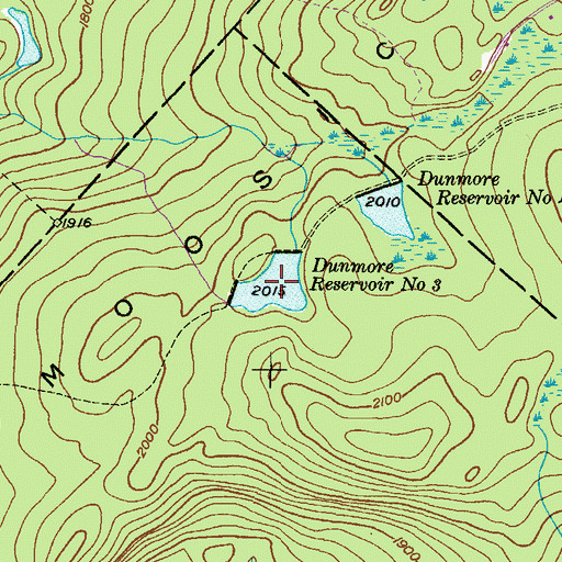 Topographic Map of Dunmore Reservoir Number Three, PA