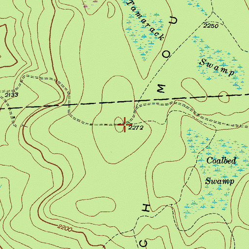 Topographic Map of Dutch Mountain, PA