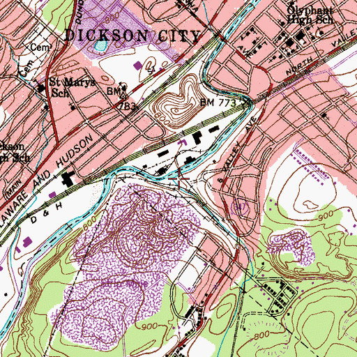 Topographic Map of Eddy Creek, PA
