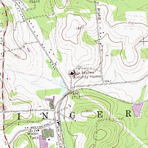 Topographic Map of Elk Haven County Home, PA