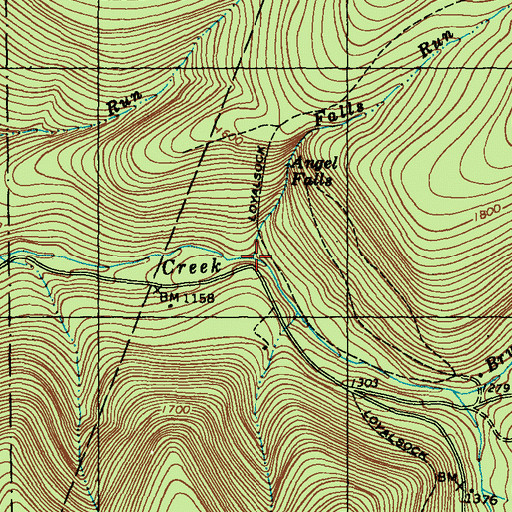 Topographic Map of Falls Run, PA