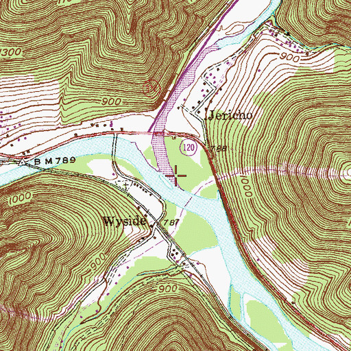 Topographic Map of First Fork Sinnemahoning Creek, PA
