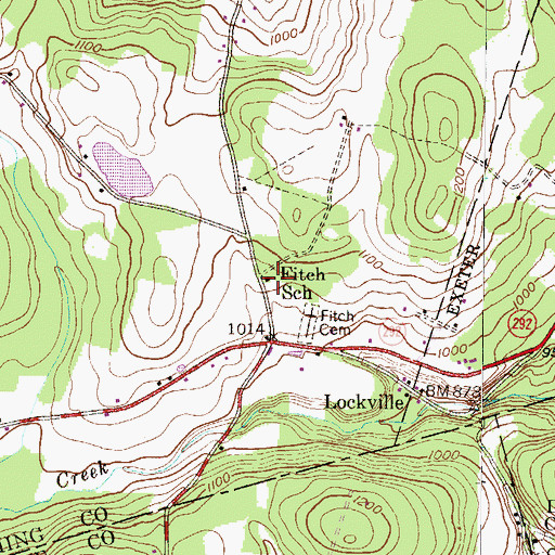 Topographic Map of Fitch School, PA