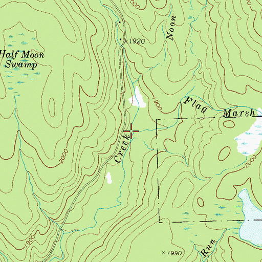 Topographic Map of Flag Marsh Run, PA