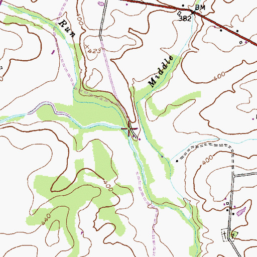 Topographic Map of Flat Run, MD