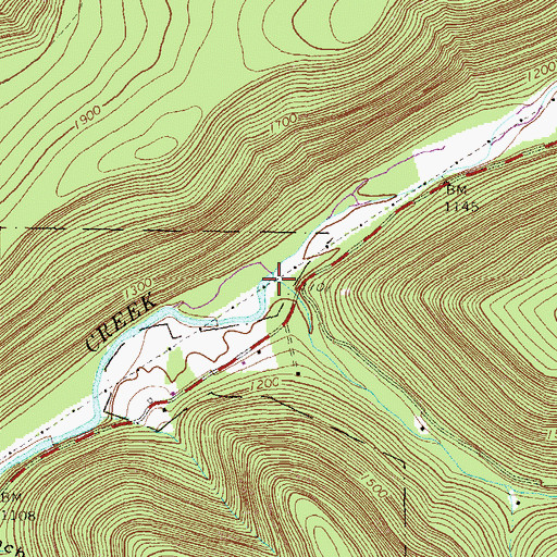 Topographic Map of Flicks Run, PA