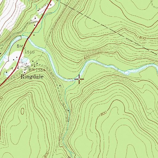 Topographic Map of Floodwood Creek, PA