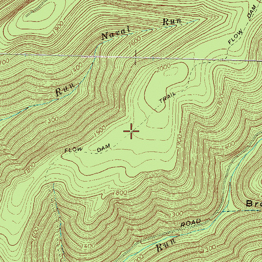 Topographic Map of Flow Dam Trail, PA