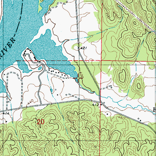 Topographic Map of Hay Spring Branch, AL