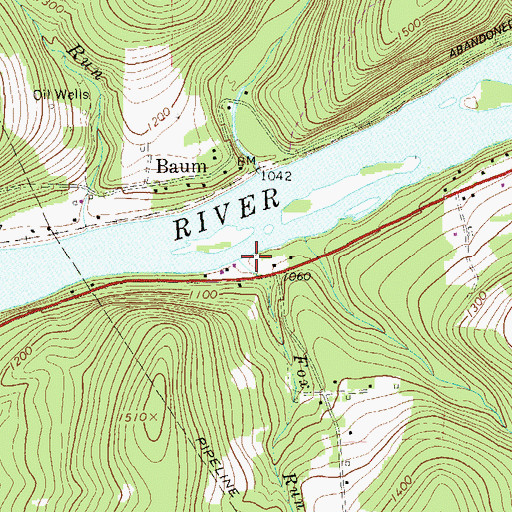 Topographic Map of Fox Run, PA