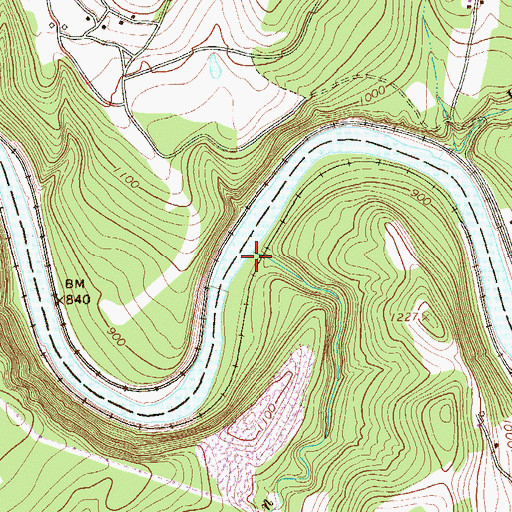Topographic Map of Furnace Run, PA