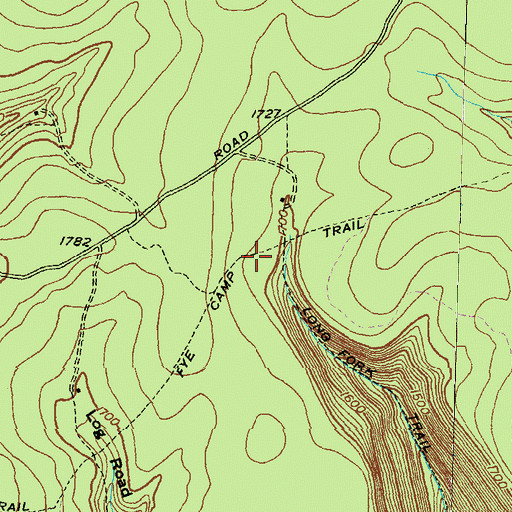 Topographic Map of Fye Camp Trail, PA