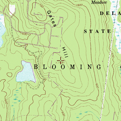 Topographic Map of Gates Hill, PA