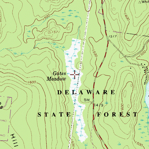 Topographic Map of Gates Meadow, PA