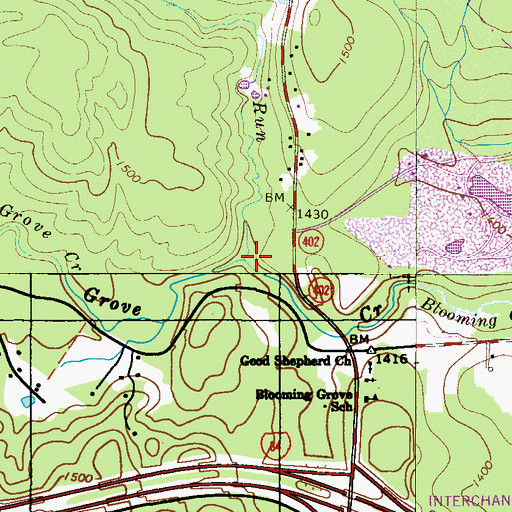 Topographic Map of Gates Run, PA