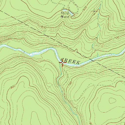 Topographic Map of Glass Creek, PA