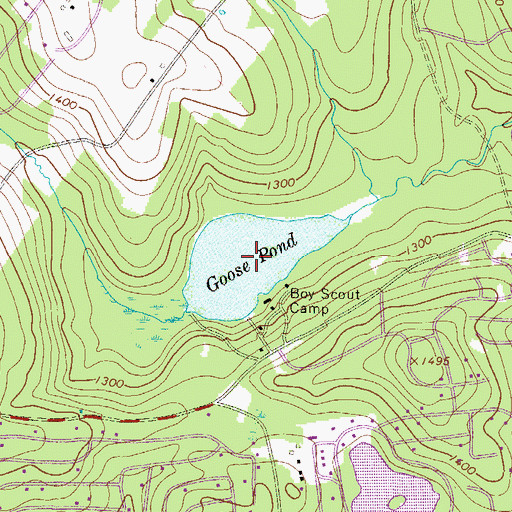 Topographic Map of Goose Pond, PA