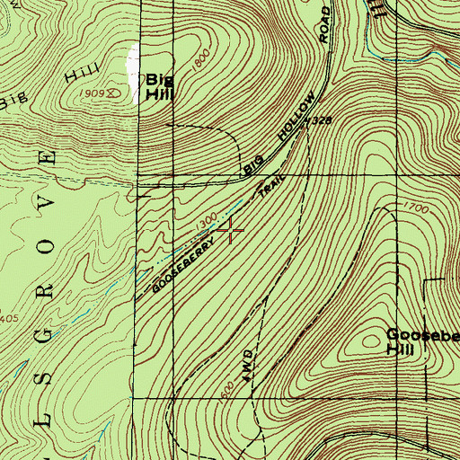 Topographic Map of Gooseberry Trail, PA
