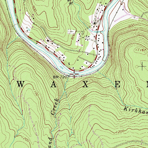 Topographic Map of Grassy Island Creek, PA