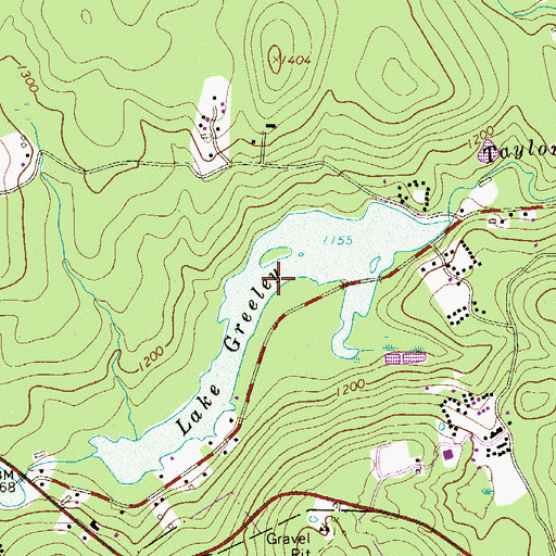 Topographic Map of Lake Greeley, PA
