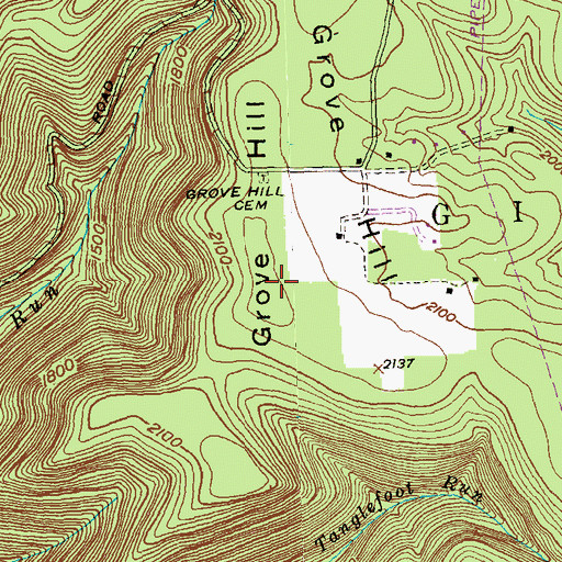 Topographic Map of Grove Hill, PA