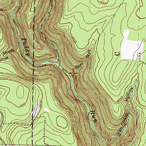 Topographic Map of Gum Draft, PA