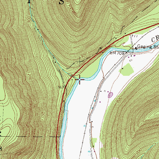 Topographic Map of Hagerman Run, PA