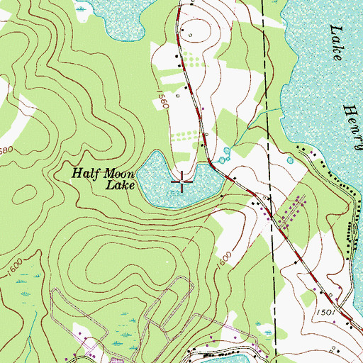 Topographic Map of Half Moon Lake, PA