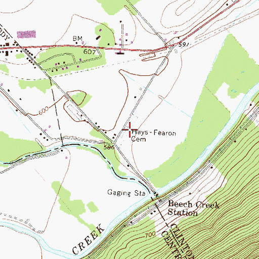 Topographic Map of Hays - Fearon Cemetery, PA