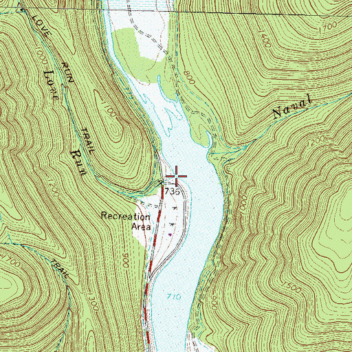 Topographic Map of Hell Hollow, PA