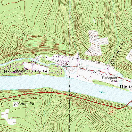 Topographic Map of Holeman Run, PA