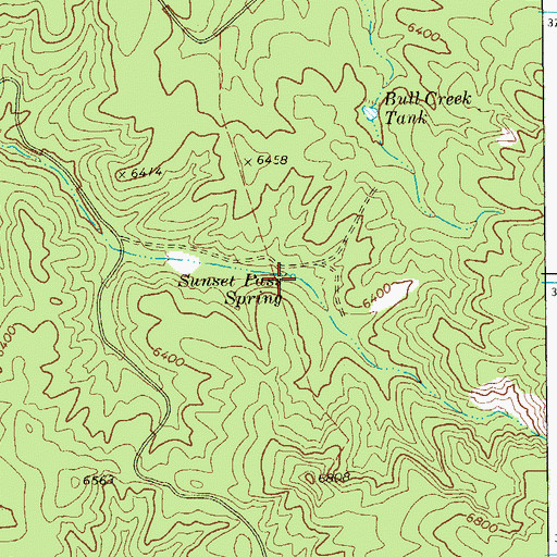 Topographic Map of Sunset Pass Spring, AZ