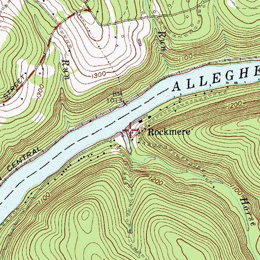 Topographic Map of Horse Creek, PA