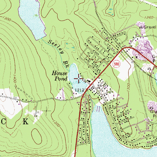 Topographic Map of House Pond, PA