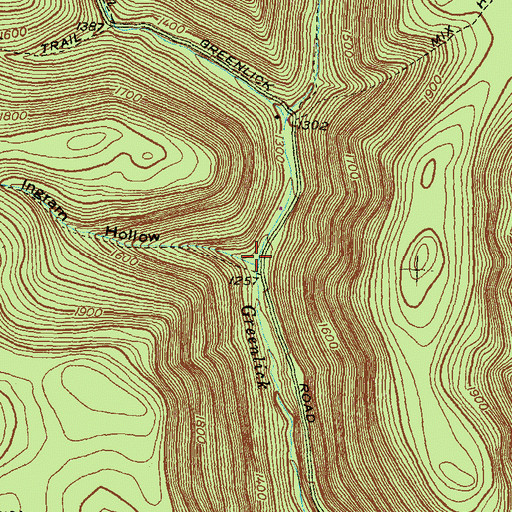 Topographic Map of Ingram Hollow, PA