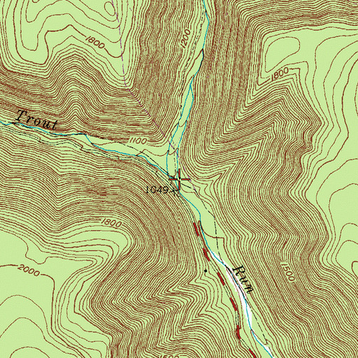 Topographic Map of John Summerson Branch, PA