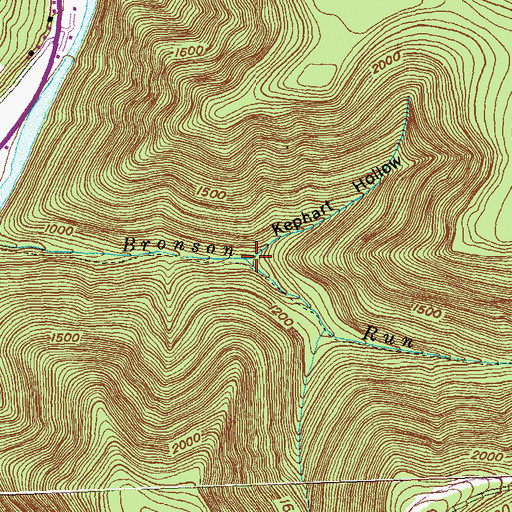 Topographic Map of Kephart Hollow, PA