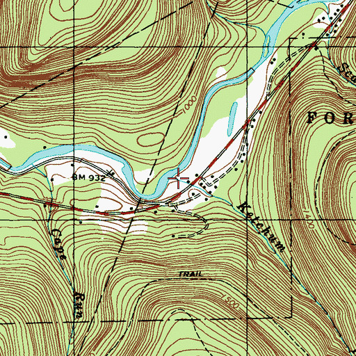 Topographic Map of Ketchum Run, PA