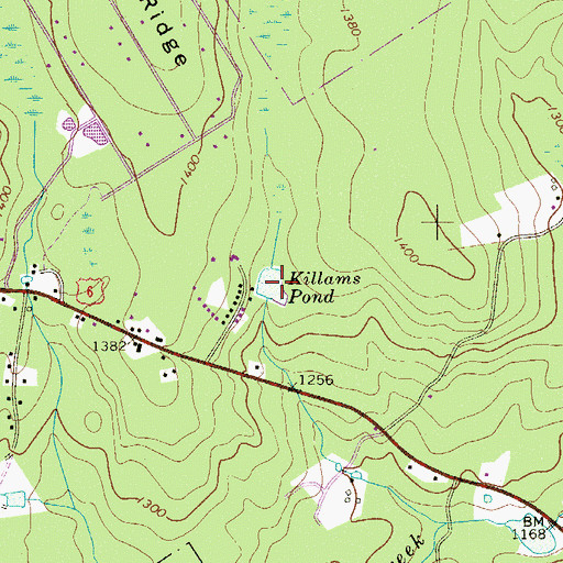 Topographic Map of Killams Pond, PA