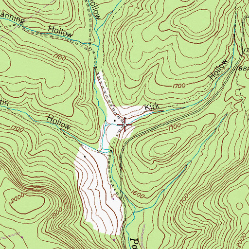 Topographic Map of Kirk Hollow, PA