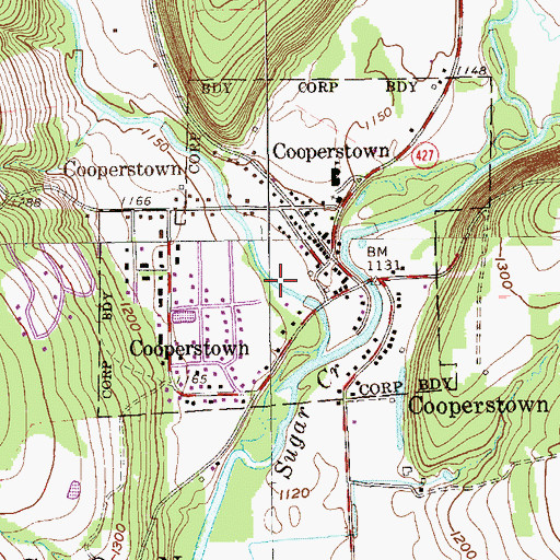 Topographic Map of Lake Creek, PA
