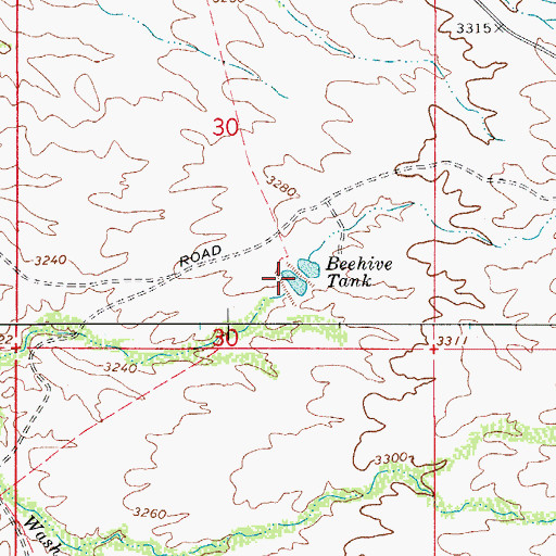 Topographic Map of Beehive Tank, AZ