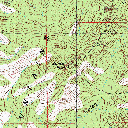 Topographic Map of Sunset Peak, AZ